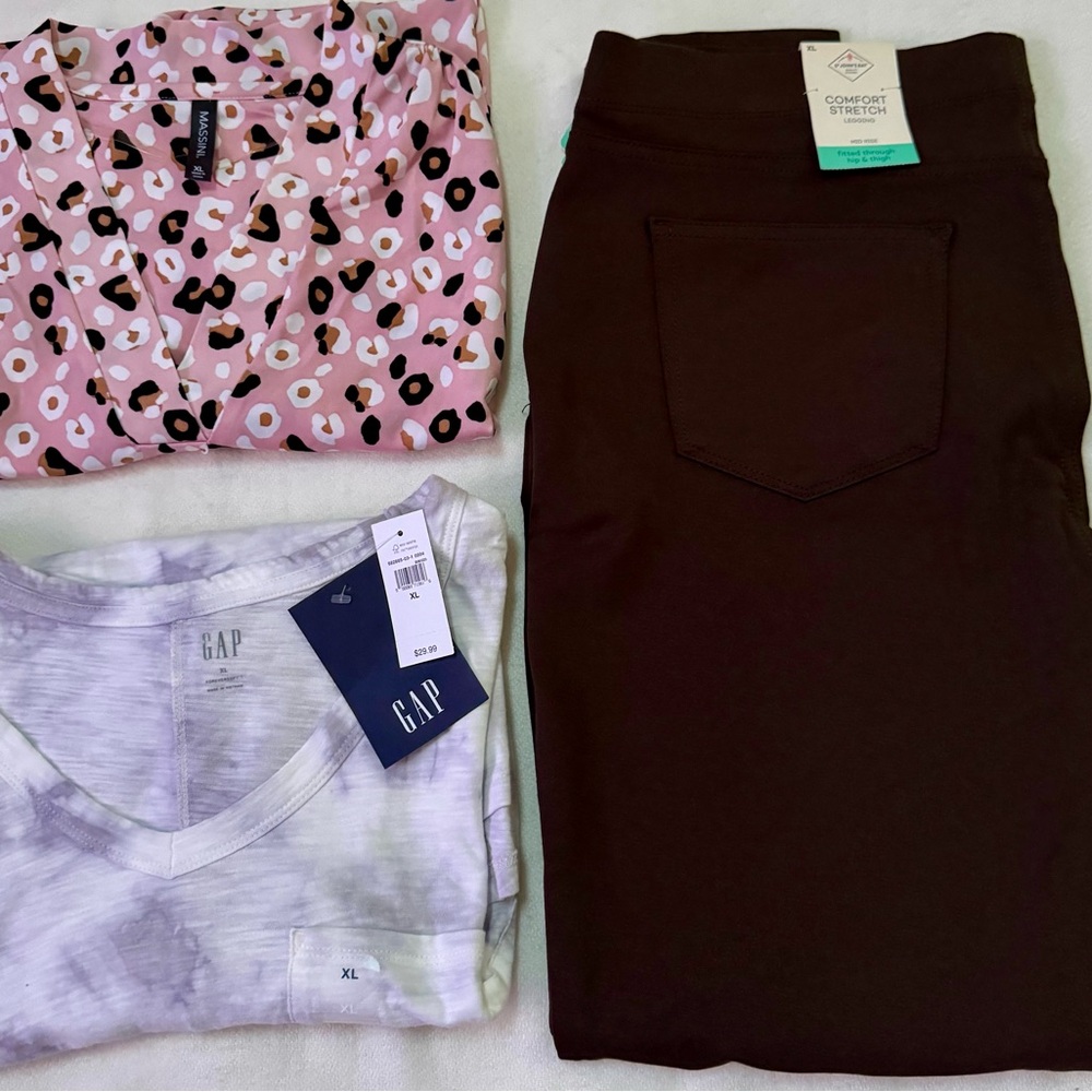 Leggings, Tee and dress tank top